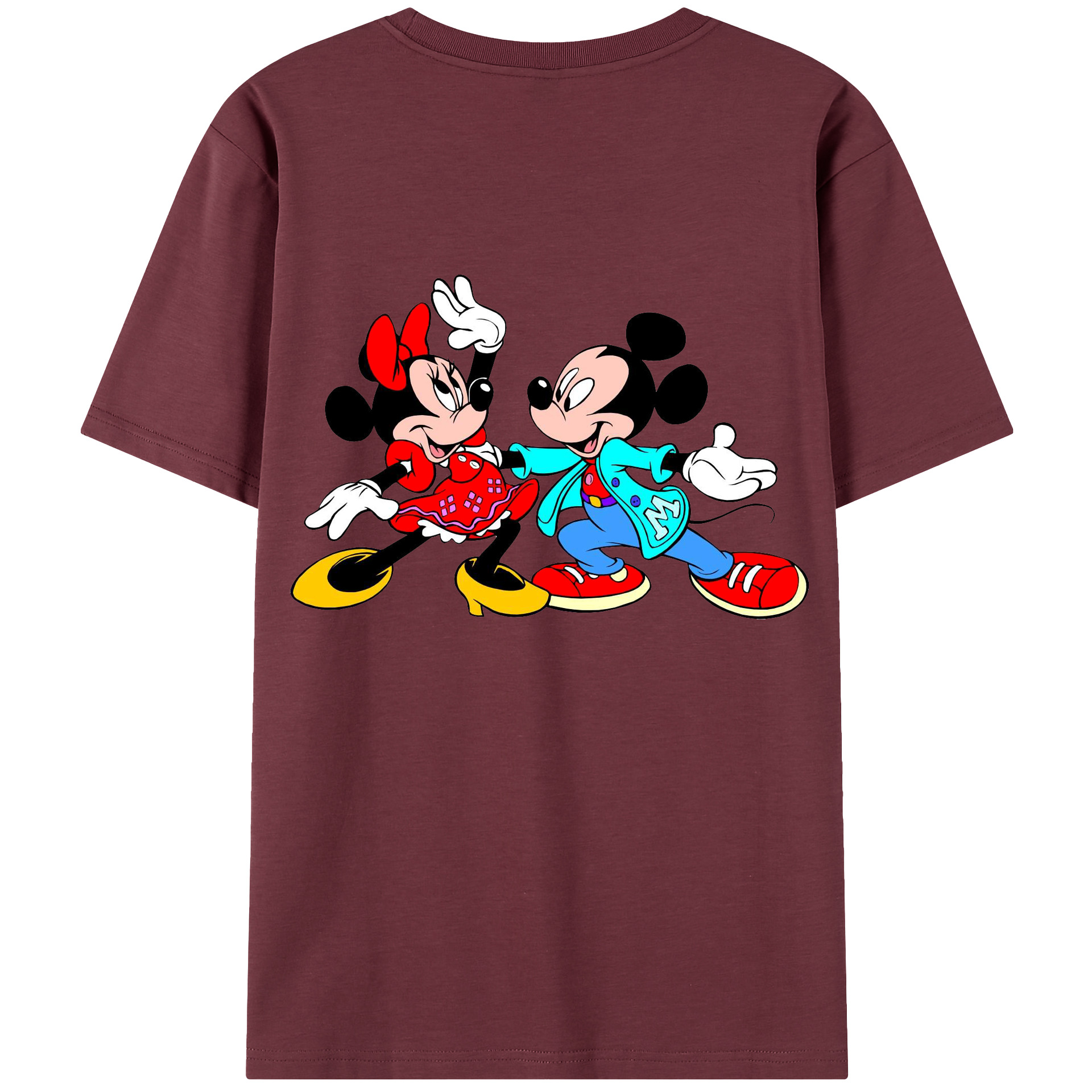 （画像用） ミッキーマウス Mickey Mouse 綿100％半袖Tシャツ（背面プリント）